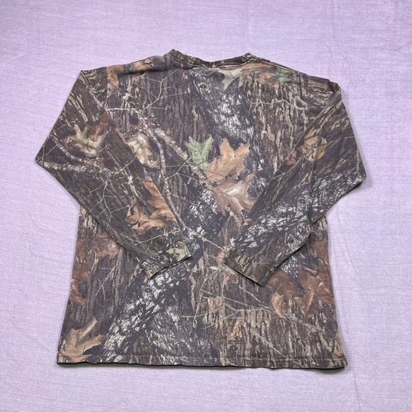 Vintage Jerzees‎ Outdoors Camouflage Long Sleeve T Shirt Men XL Mossy Oak - Picture 2 of 12